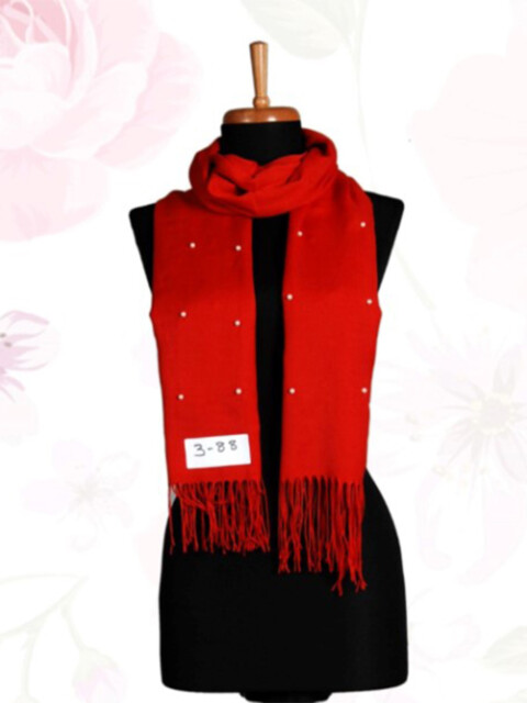 Pashmina with Pearl - Hot Red(2) / code: 3-88
 - 100279489 - Hijab
