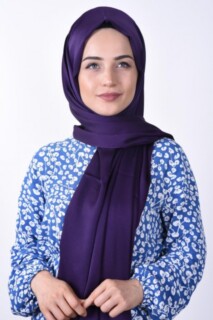 Dubai Silk Shawl - شال حرير دبي وافل بنفسجي - Hijab