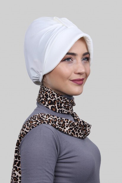 Scarf Hat Bonnet White - 100285008 - 