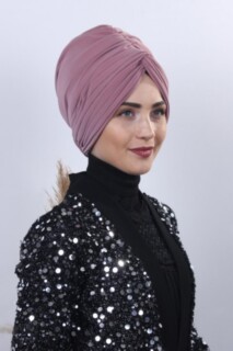 Double Side Bonnet - Double Way Rose Knot Bonnet Dried Rose - 100284873 - Hijab