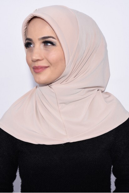 Practical Sequin Hijab Beige - 100285496 - 