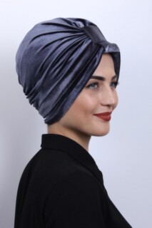Velvet 3-Stripes Bonnet Anthracite