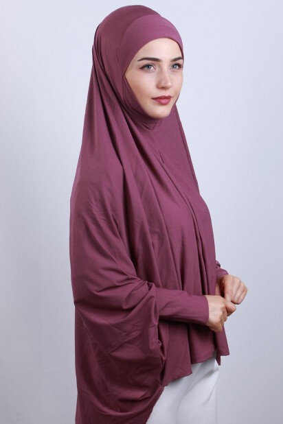 5XL Veiled Hijab Dark Rose - 100285103 - 