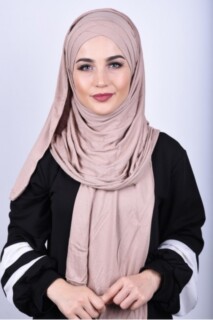 Combed Cotton 3-Striped Shawl Beige - 100285201 - 