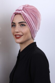 Velvet 3-Stripes Bonnet Powder Pink - 100283012 - 