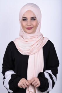 Combed Cotton 3-Striped Shawl Light Salmon - 100285199 - 