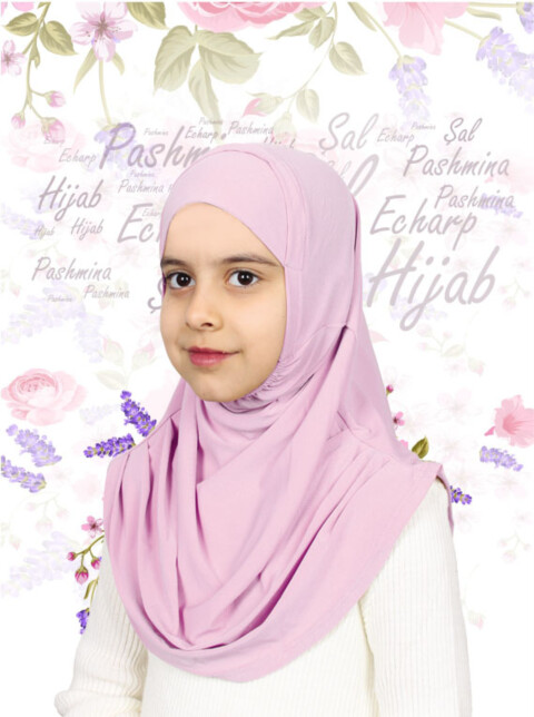 Girls Hijab - وردي فاتح - كود: 78-28 - Hijab
