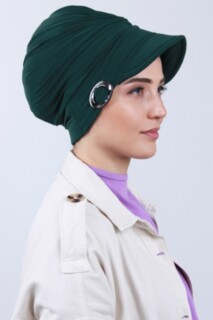 Buckled Hat Cap Emerald Green - 100285198 - 