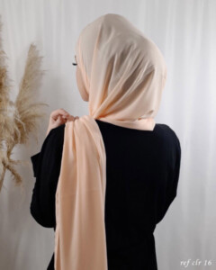 Crepe shawl Peach skin 100318082
