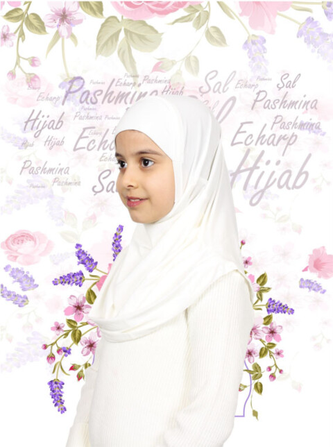 Girls Hijab - White - Code: 78-42 - 100294075 - Hijab