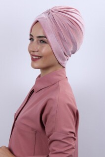 Velvet Nevru Bonnet Powder Pink
