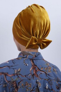 Velours Noeud Os Jaune Moutarde - 