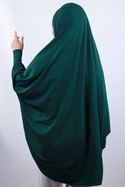 5XL Veiled Hijab Emerald Green - 100285110 - 