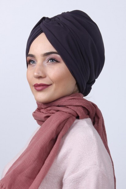 Bonnet Double Way Rose Noeud Fumé - Hijab