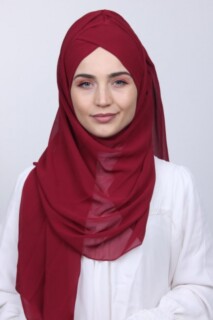 بونيه شال أحمر كلاريت - Hijab