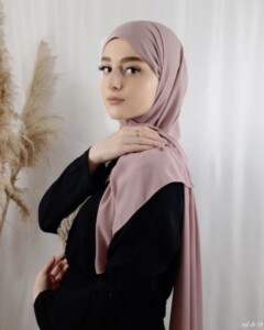 Crepe Shawl - Crepe shawl Pink Quartz - - Crepe shawl Pink Quartz 100318085 - Hijab