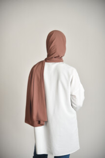 شال المدينة لون برتقالي غامق معتدل - Hijab