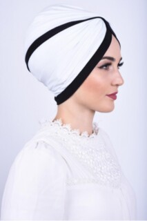 Bonnet Vera Bicolore Blanc - 