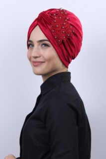 Velvet Guipure Vera Bonnet Red - 100283056 - 