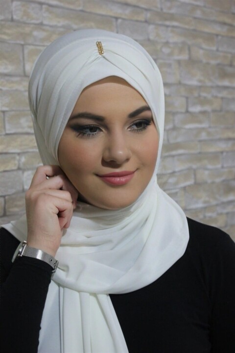 Instant Cotton Shawl - Stoned Practical Shawl - 100283192 - Hijab