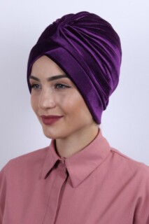 Velvet Nevru Bonnet Purple