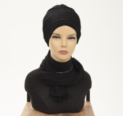 Instant Cotton Shawl - Pleated Shawl Bonnet - 100283168 - Hijab
