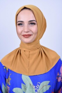  شال أصفر مسطردة - 