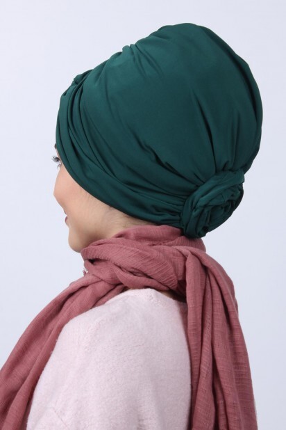 Reversible Rose Knot Bone Emerald Green