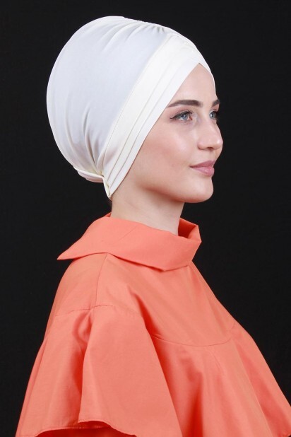 Bonnet Double Face 3 Rayures Ecru - 