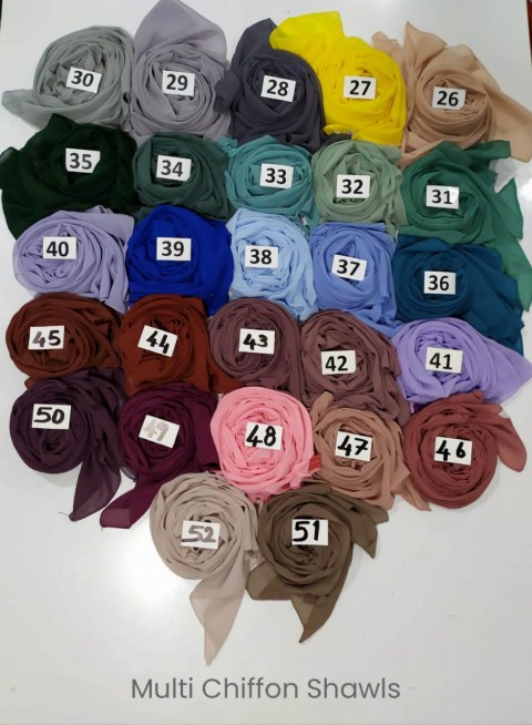 Chiffon with Tie-Bonnet - 10 pcs in Box 100352673 - Hijab