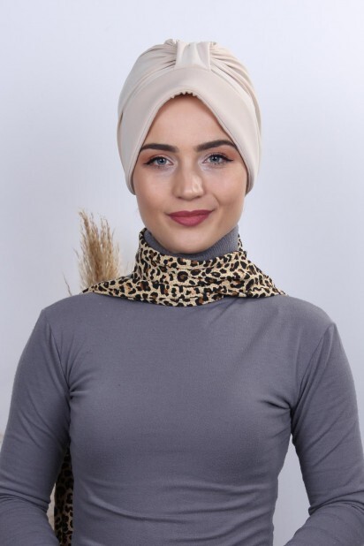 Scarf Hat Bonnet Beige - 100284984 - 