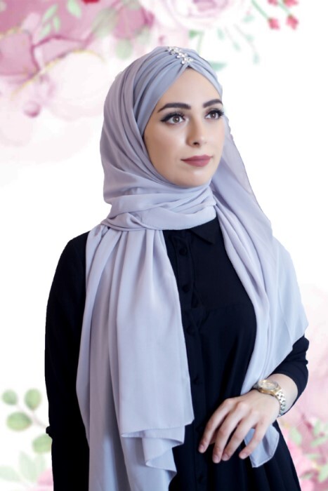 Ready Hijab - رمادي فضي - كود: 62-06 - Hijab