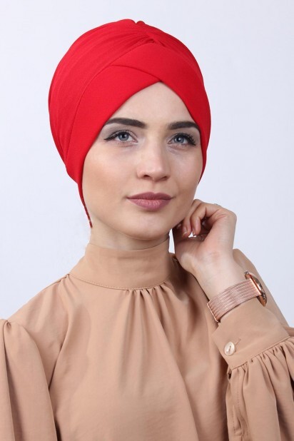 Buckled Double-Sided Bonnet Red