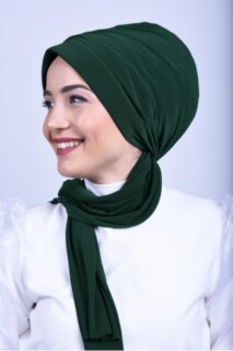 Cravate Froncée Os Vert Émeraude - 