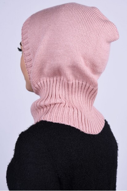 Knitted Wool Beret Powder Pink
