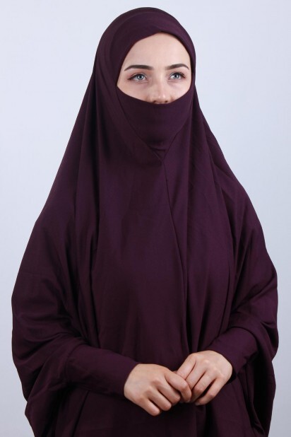 5XL حجاب محجبات بنفسجي - 