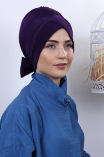 Bowtie Double-Sided Bonnet Purple - 100285292 - 