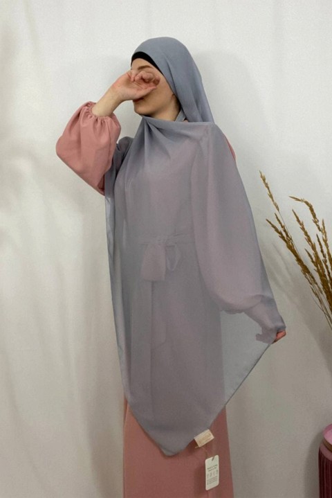 Chiffon With Satin-Tie-Bonnet - 3 pcs in Box 100352674 - Hijab