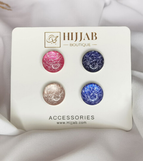 Accessories - 4 قطع (4 أزواج) دبوس بروش مغناطيسي إسلامي للنساء - Hijab