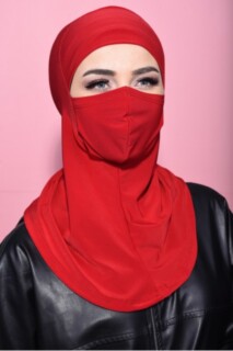 حجاب رياضي مقنع أحمر - Hijab