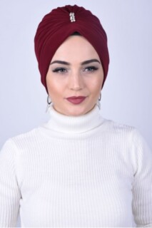 حجر متوسط ​​مرصع بالجواهر أحمر كلاريت - 