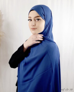 Crepe Shawl - Châle crêpe Bleu lagon - - Châle crêpe Bleu lagon - Hijab