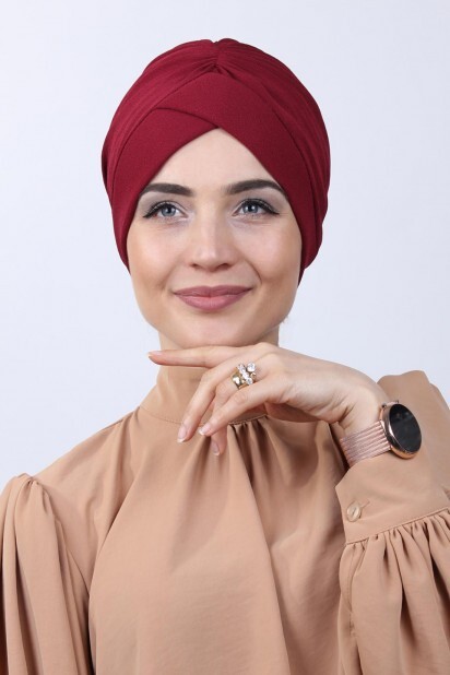 Buckled Claret Red Double-Sided Bonnet - 100285170 - 