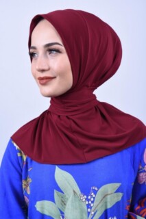 All Occasions Ready - Snap Fastener Scarf Shawl Claret Red - 100285608 - Hijab