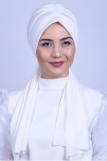 All Occasions Bonnet - Shirred Tie Bone Ecru - 100285547 - Hijab