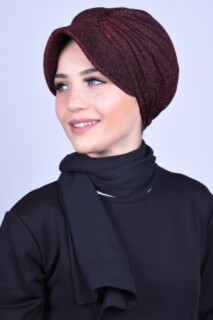 قبعة فضية بونيه أحمر كلاريت - 