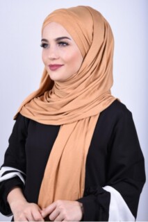 Combed Cotton 3-Striped Shawl Caramel - 100285211 - 
