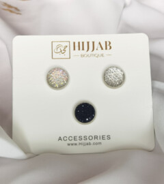 3 Pcs ( 3 pair ) Islam Women Scarves Magnetic Brooch Pin 100298860 - 