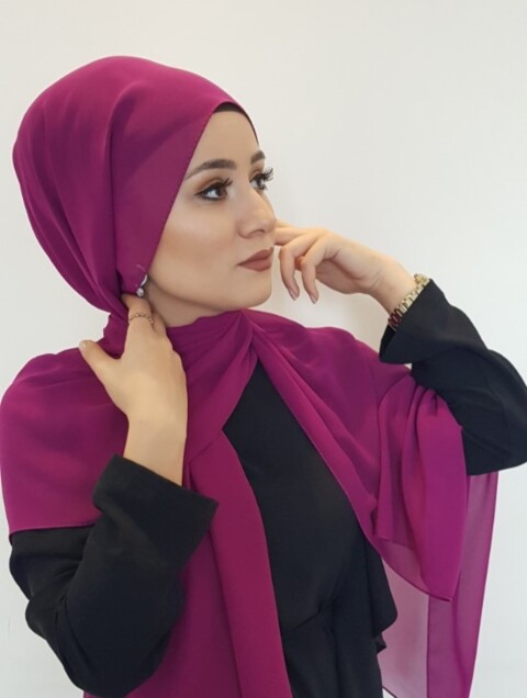 Chiffon Shawl - purple |code: 13-05 - 100294088 - Hijab