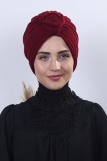Two Way Rose Knot Bone Claret Red